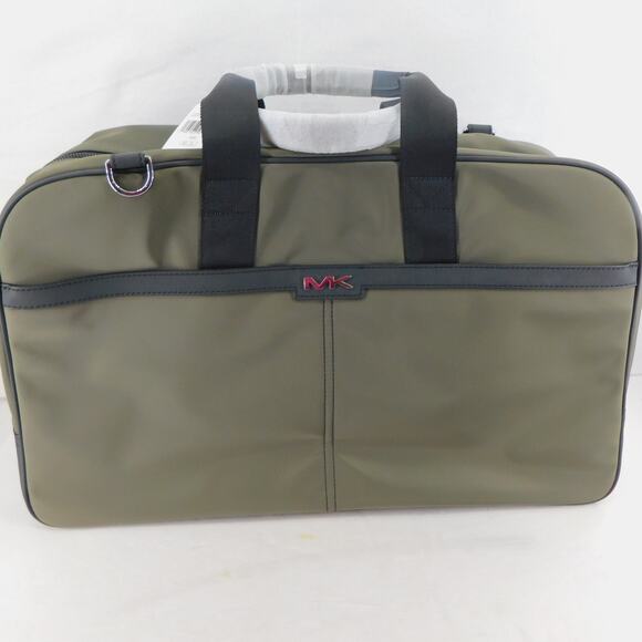 Michael Kors New Logo Duffle Bag Malone Olive Travel Weekender Bag New - Picture 11 of 12